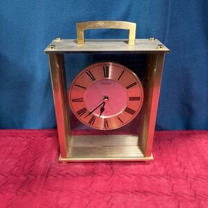 Seiko Quartz Mantle Clock Model QQZ893G Gold Tone WORKS